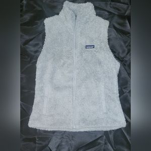 Patagonia Large Womens Vest Los Gatos Fleece Zipper with pockets Gray